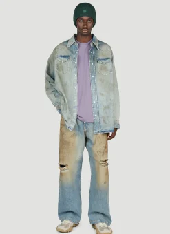 1989 Distressed Wide Leg Jeans