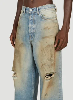 1989 Distressed Wide Leg Jeans