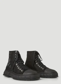 1982 Waxed Canvas High-Top Sneakers