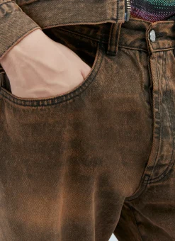 Acid Wash Batten Denim Jean