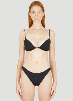 Almond Fine Strap Bikini Top