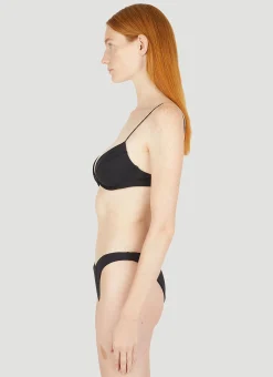 Almond Fine Strap Bikini Top
