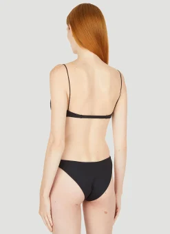 Almond Fine Strap Bikini Top