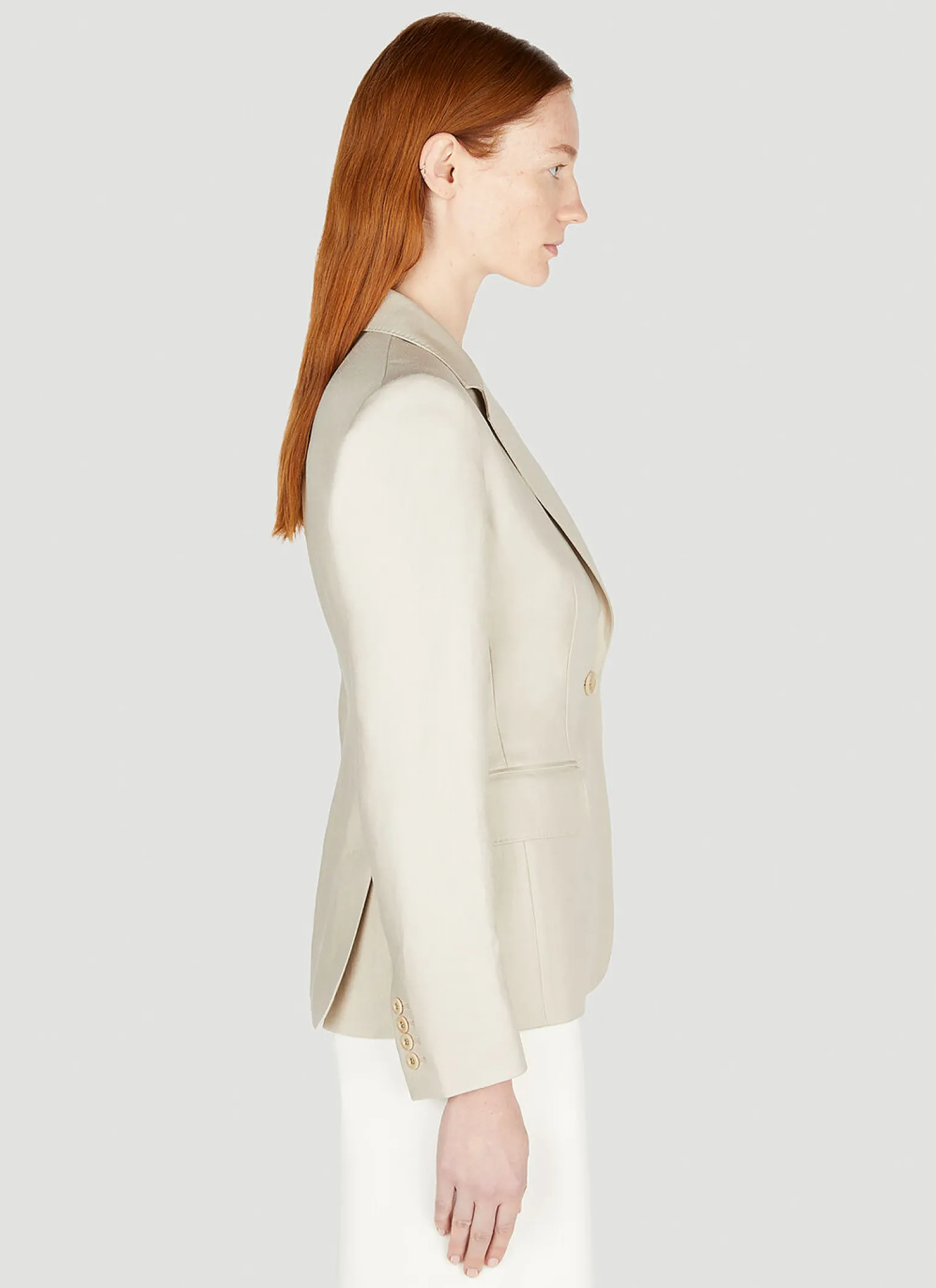 Alpaca Single Breasted Blazer