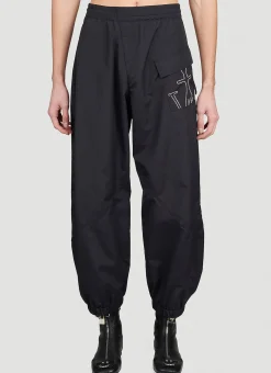 Anchor Logo Embroidered Twisted Track Pants