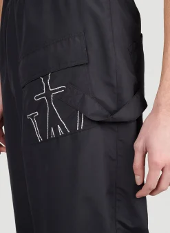 Anchor Logo Embroidered Twisted Track Pants