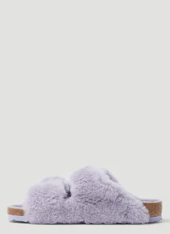 Arizona Big Buckle Shearling Sandals