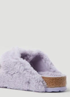 Arizona Big Buckle Shearling Sandals
