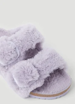 Arizona Big Buckle Shearling Sandals