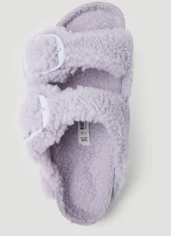 Arizona Big Buckle Shearling Sandals