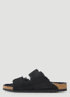 Arizona Shearling Two Strap Sandals