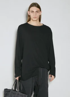 Asymmetric Hem Long Sleeve T-Shirt