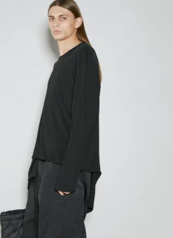Asymmetric Hem Long Sleeve T-Shirt