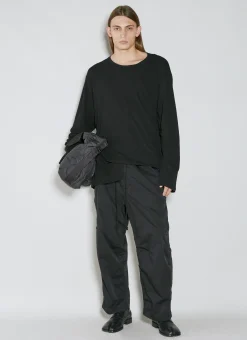 Asymmetric Hem Long Sleeve T-Shirt