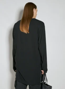 Asymmetric Hem Long Sleeve T-Shirt