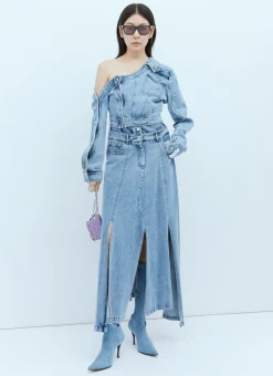 Asymmetric Neck Denim Jacket