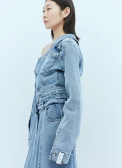 Asymmetric Neck Denim Jacket