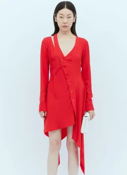 Asymmetric Seam Cut-Out Dress