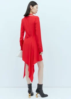Asymmetric Seam Cut-Out Dress