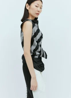 Asymmetric Striped Top