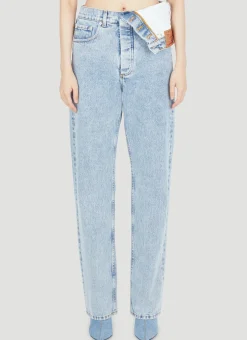 Asymmetric Waist Jeans