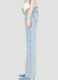 Asymmetric Waist Jeans