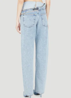 Asymmetric Waist Jeans