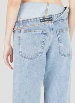 Asymmetric Waist Jeans