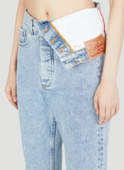 Asymmetric Waist Jeans