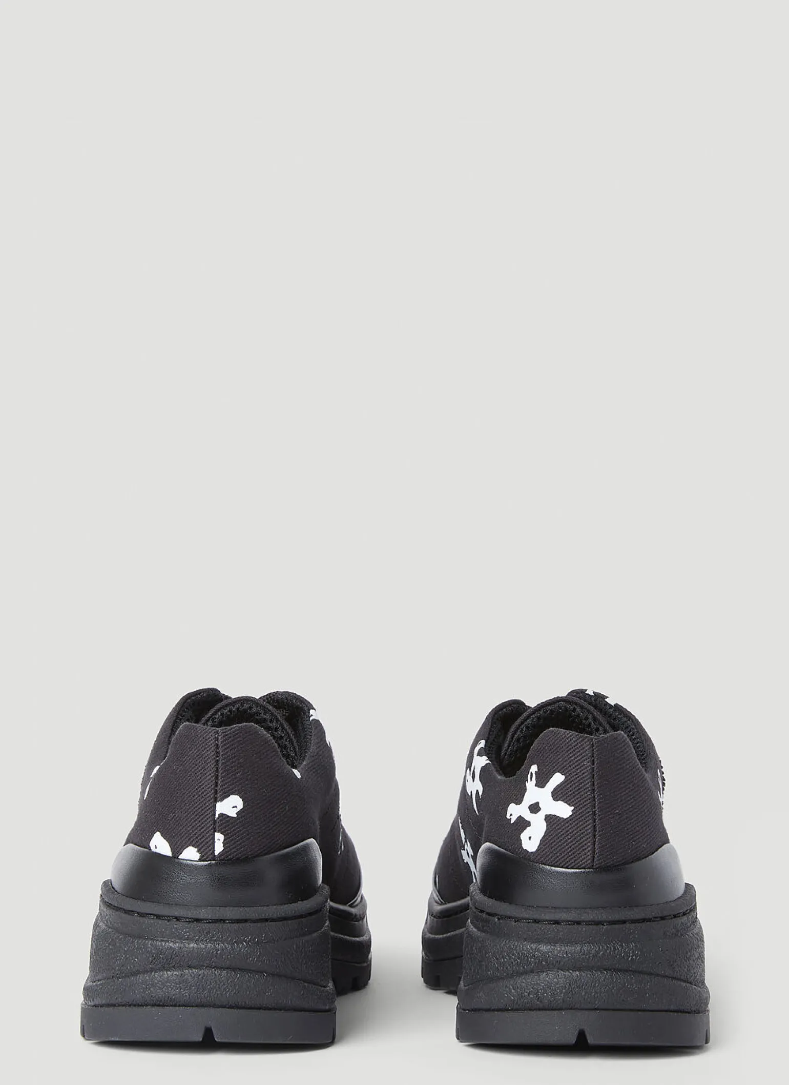 Basalt White Flower Lace-Ups