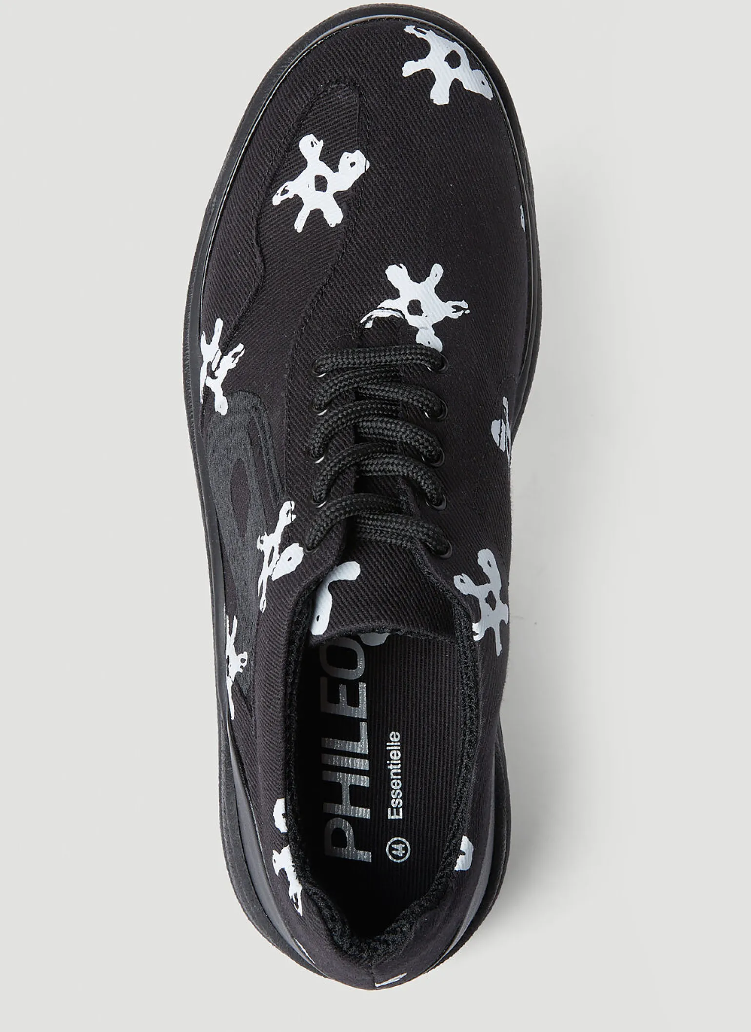 Basalt White Flower Lace-Ups