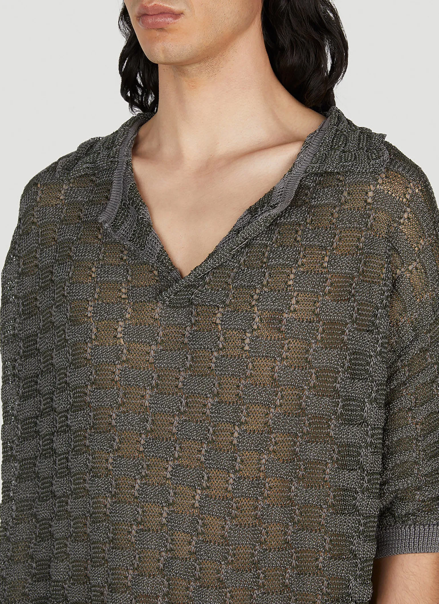 Basket Weave Polo Shirt