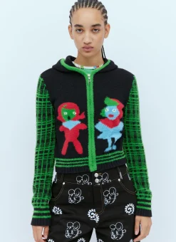 Bear Girl Hooded Knit Cardigan