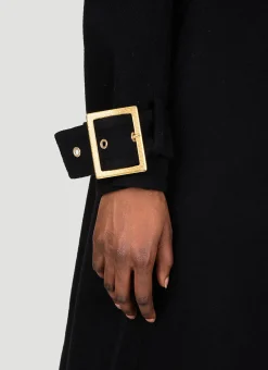 Belted Double-Breasted Wool Long Coat