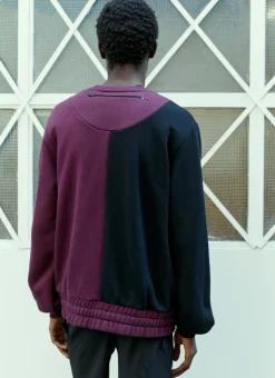 Bicolour Zip Up Sweatshirt