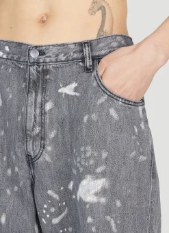 Bleached Wide Jeans