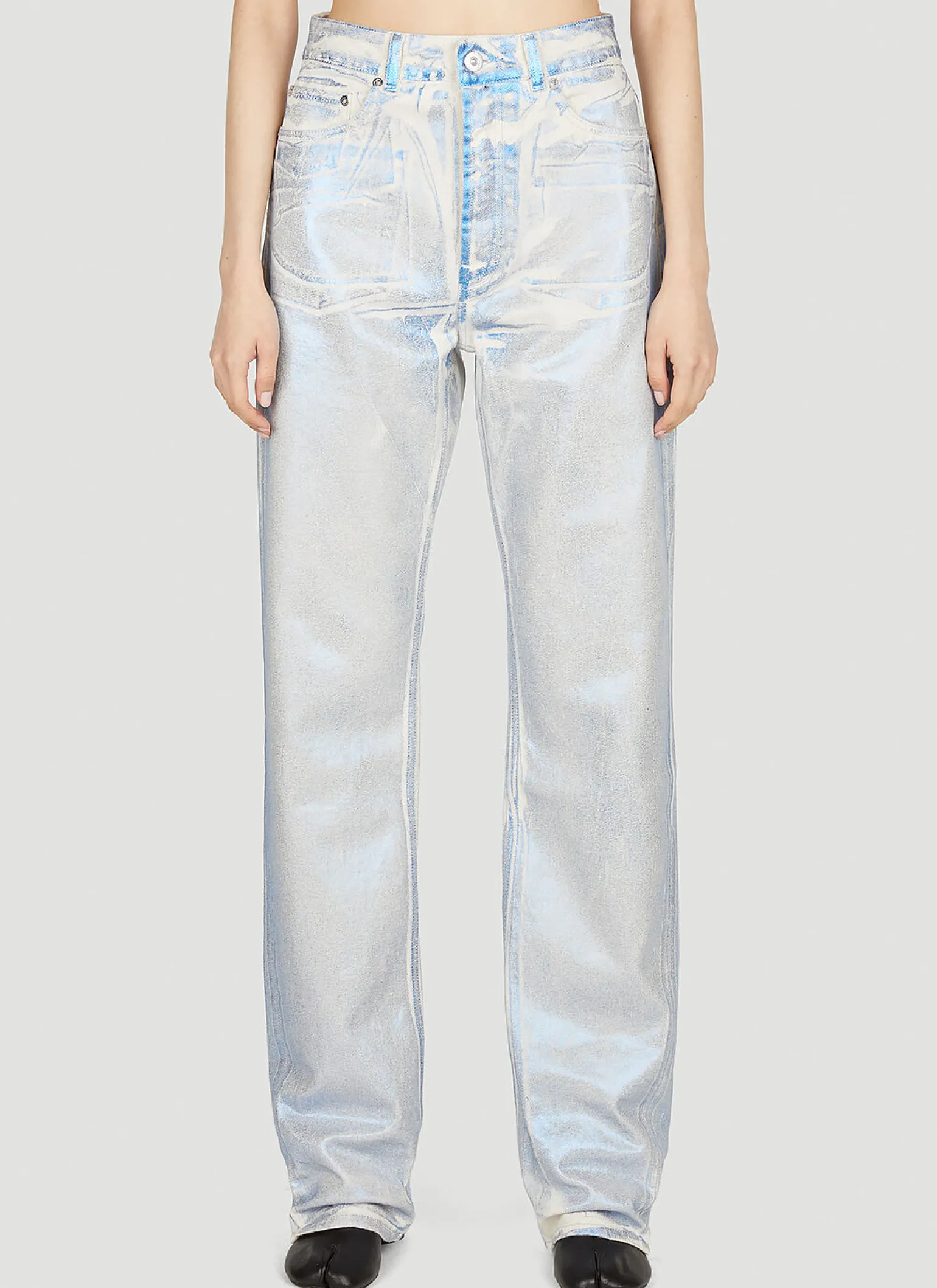 Blue Foil Jeans