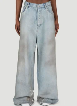 Bootcut Distressed Denim Jeans