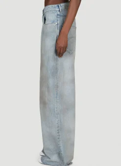 Bootcut Distressed Denim Jeans