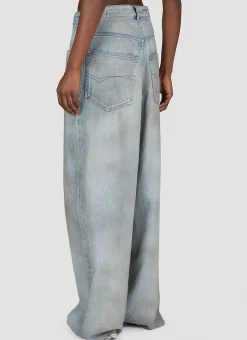 Bootcut Distressed Denim Jeans