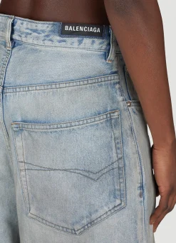 Bootcut Distressed Denim Jeans