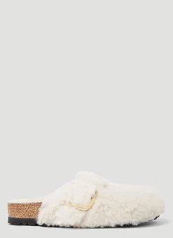 Boston Big Buckle Shearling Teddy Clogs