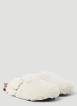 Boston Big Buckle Shearling Teddy Clogs