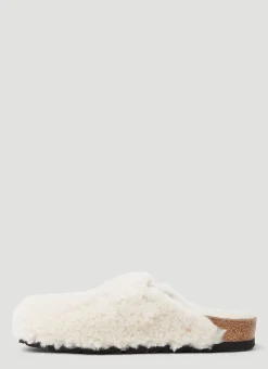 Boston Big Buckle Shearling Teddy Clogs