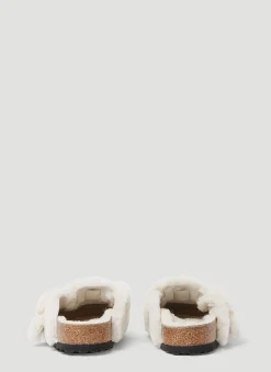 Boston Big Buckle Shearling Teddy Clogs
