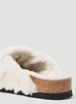 Boston Big Buckle Shearling Teddy Clogs