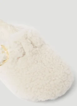 Boston Big Buckle Shearling Teddy Clogs