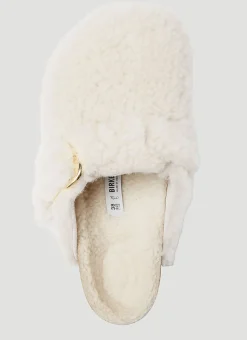 Boston Big Buckle Shearling Teddy Clogs