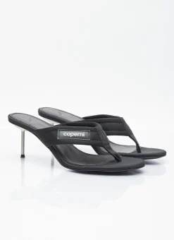 Branded Thong Heel Sandals