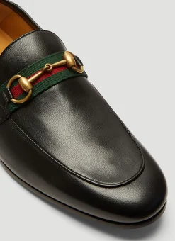 Brixton Web-Trimmed Horsebit Loafers